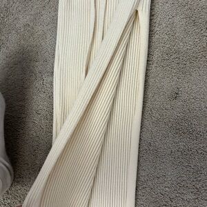 Cream Ribbed Knit dress